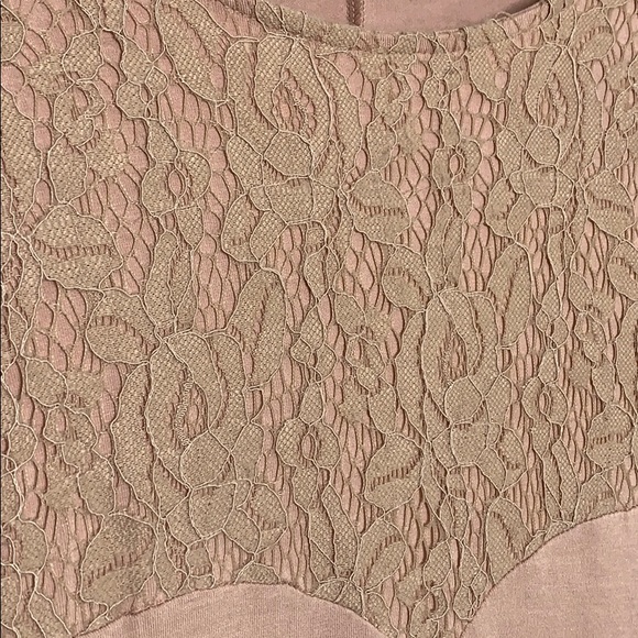 ASOS Plus Curve Pink Knit Lace Stretchy Dress 22 - Picture 5 of 11